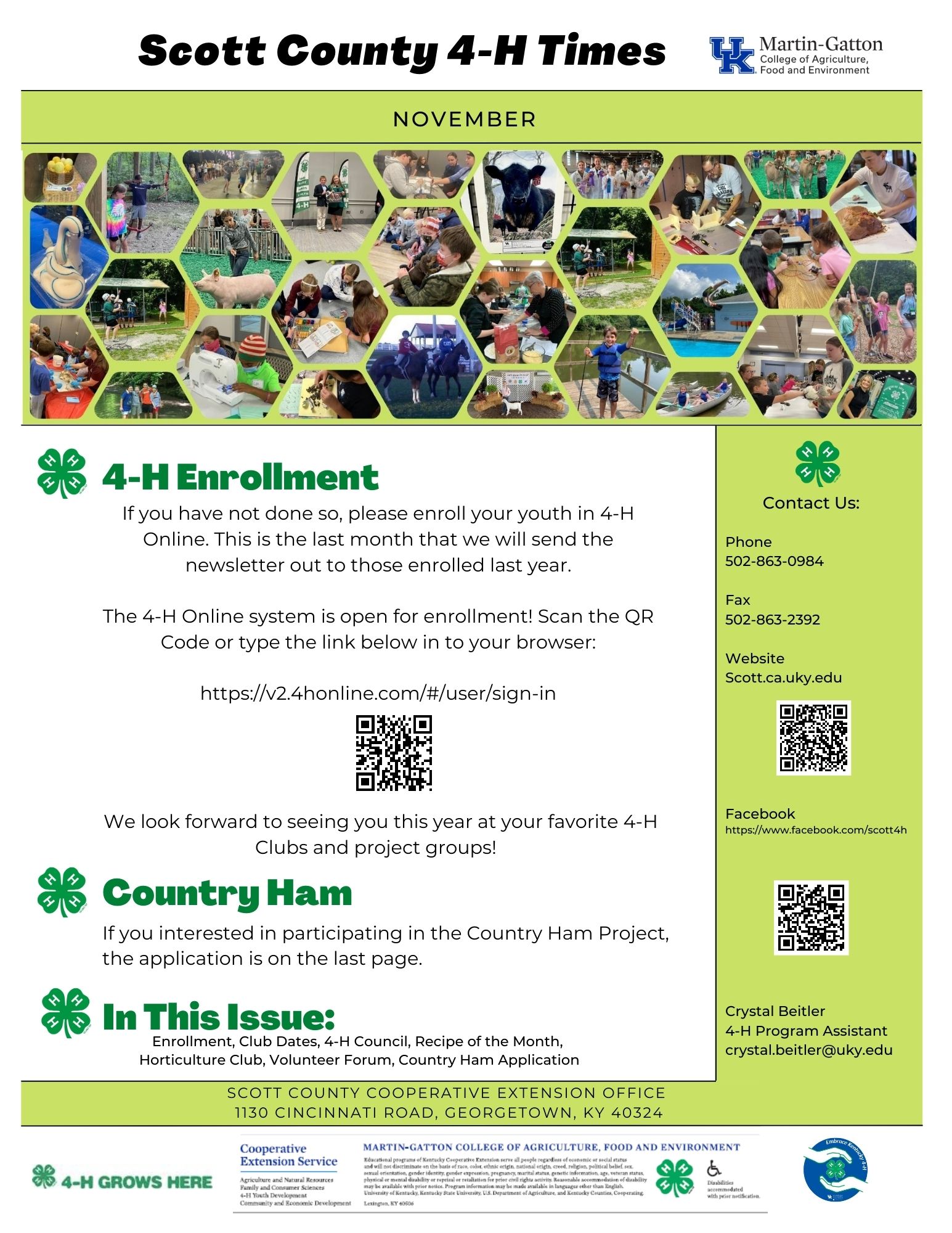 Scott County 4-H November Newsletter Preview