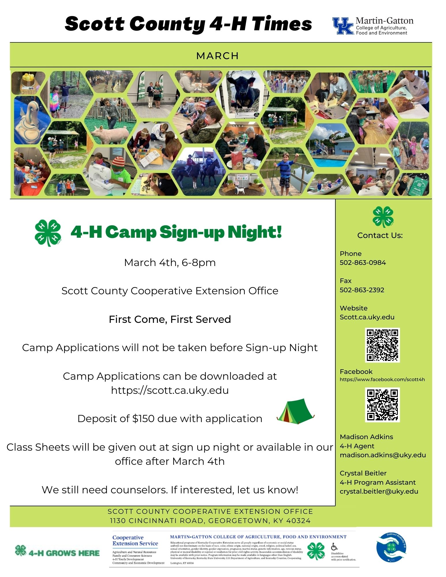 Preview of the Scott County 4-H March Newsletter