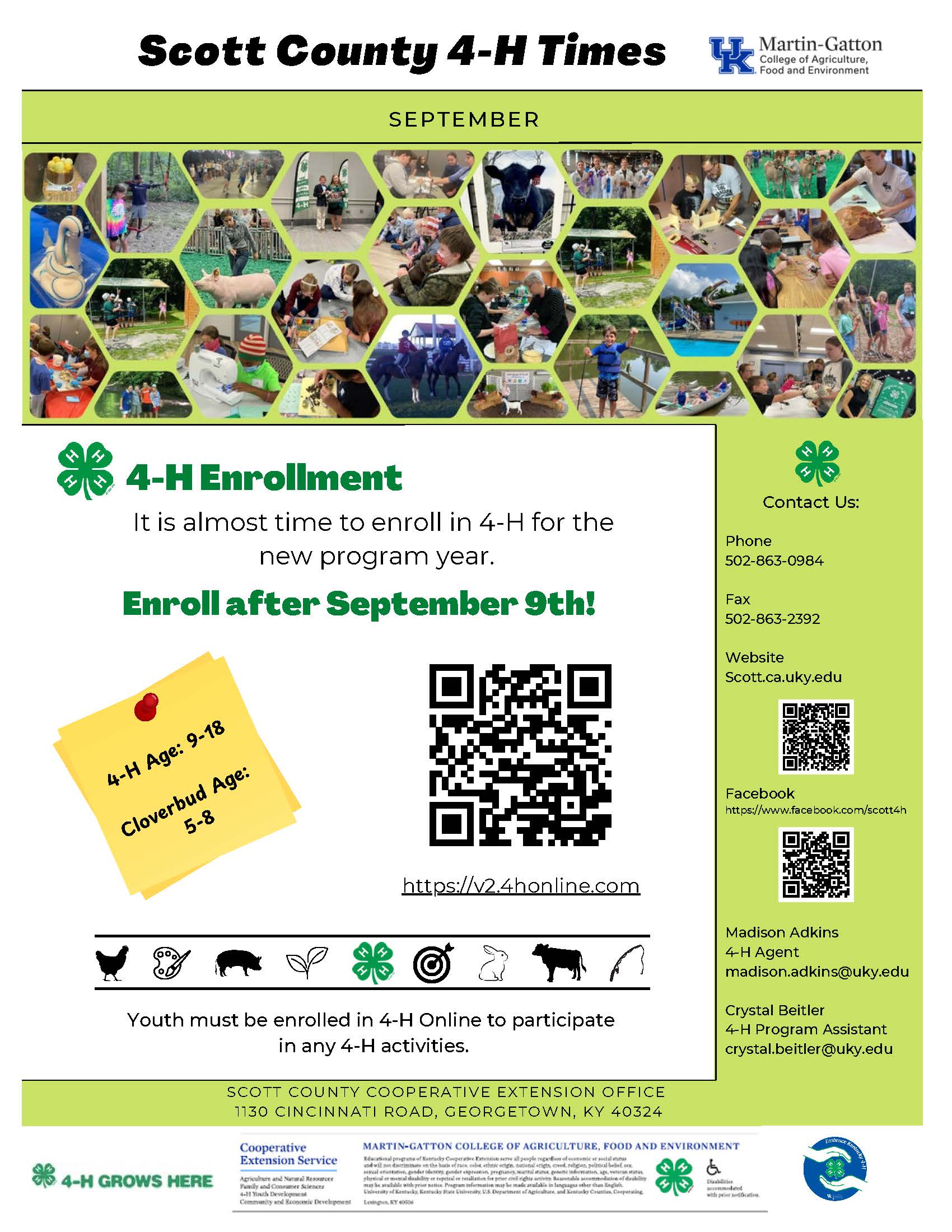 Scott County 4-H September Newsletter Preview