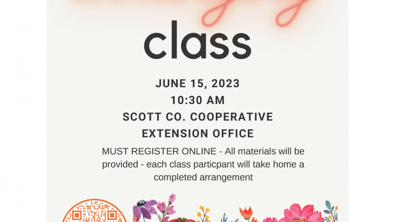 flower arranging class flyer